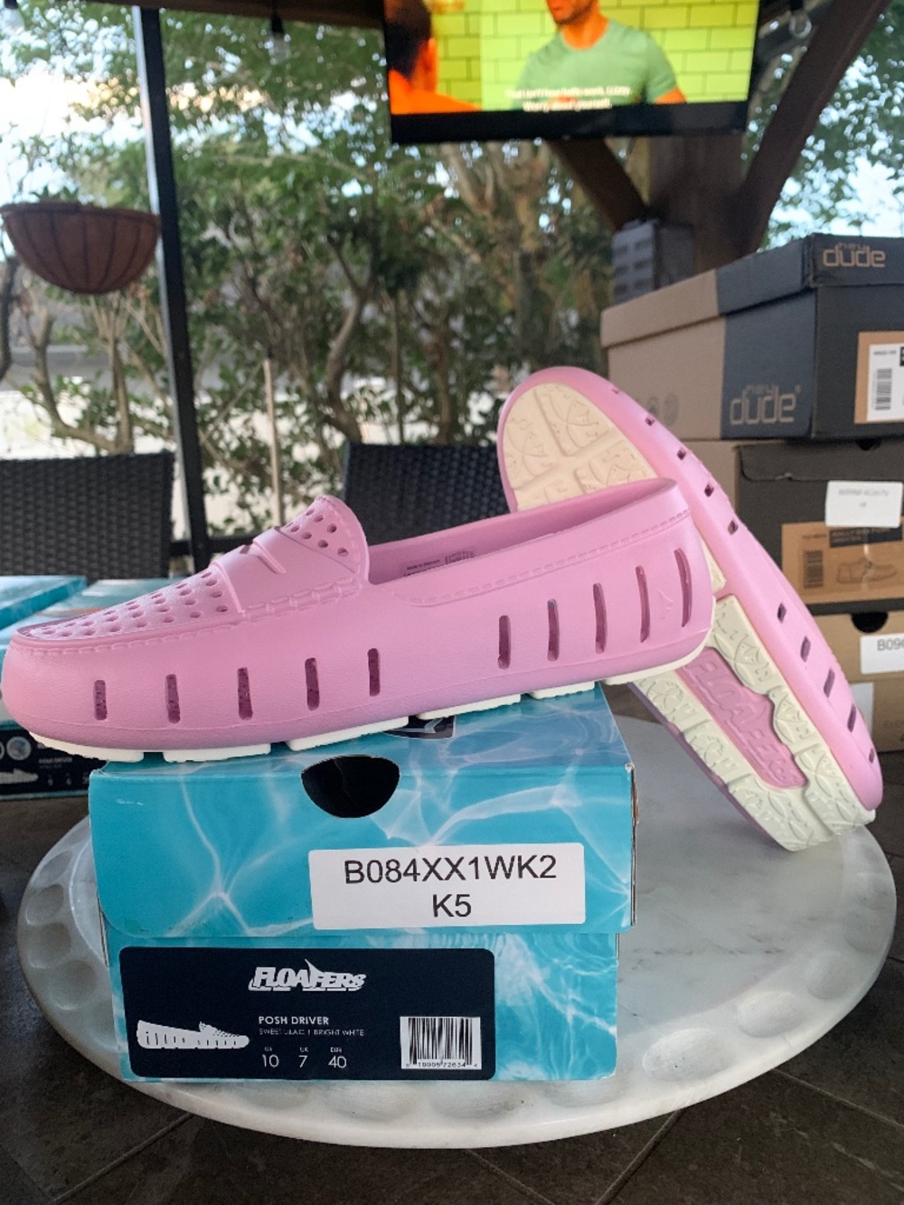 Floafers Posh Driver Women's Loafers Sweet Lilac Bright White Size 10 New w/ Box
